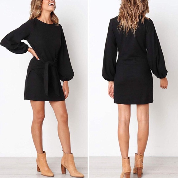 ✦NWT Belted Front Tie Tunic Dress✦ - Picture 5 of 8